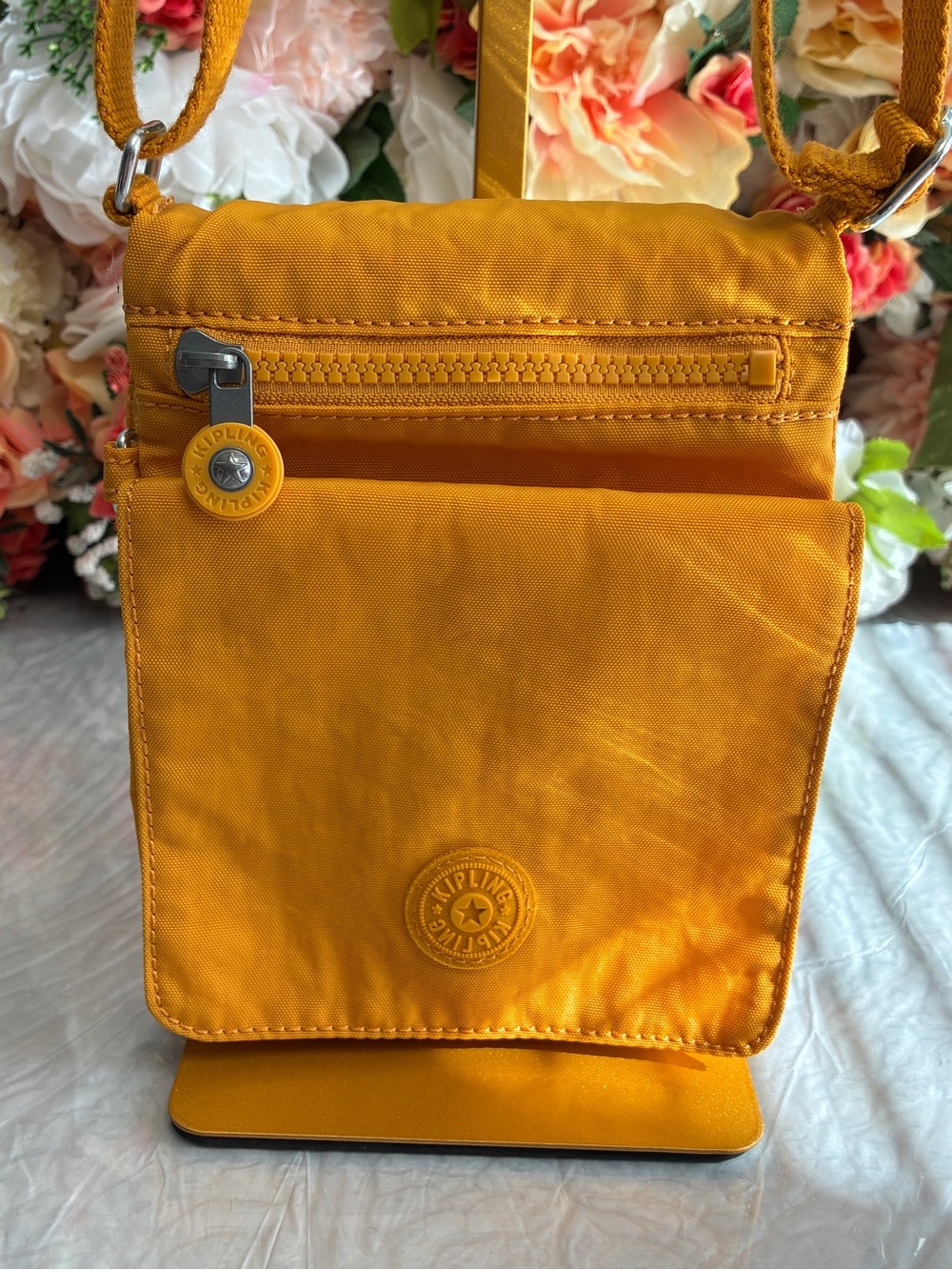 Kipling New Eldorado Body Glove Mini Crossbody Yellow Beam Nylon Travel Purse